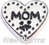 H7876 Stitch Heart Mom Floating Locket Charm
