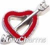 H7879 Heart With Arrow Floating Locket Charm