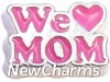H7949 Pink We Love Mom Floating Locket Charm