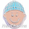 H7956 Knit Cap Baby Boy Floating Locket Charm