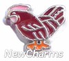 H8037 Colorful Rooster Floating Locket Charm