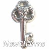 H8074 Vintage Silver Skeleton Key Floating Locket Charm