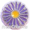 H8088 Blue And Yellow Daisy Floating Locket Charm