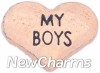 H8151 My Boys Rose Gold Heart Floating Locket Charm