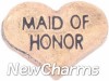 H8169 Maid Of Honor Rose Gold Heart Floating Locket Charm