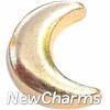 H8180 Gold Moon Floating Locket Charm