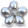 H8202 Silver Flower Floating Locket Charm