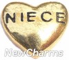 H8218 Niece Gold Heart Floating Locket Charm