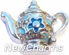 H8226 Tea Pot Silver Floating Locket Charm