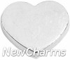 H8294 Simple Silver Heart Floating Locket Charm