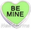 H8302 Be Mine Green Candy Heart Floating Locket Charm