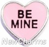 H8303 Be Mine Pink Candy Heart Floating Locket Charm