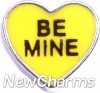 H8304 Be Mine Yellow Candy Heart Floating Locket Charm