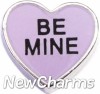 H8305 Be Mine Purple Candy Heart Floating Locket Charm