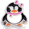 H8310 Chubby Girl Penguin Floating Locket Charm