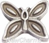 H9131 Vintage Silver Simple Butterfly Floating Locket Charm
