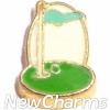 H9763 Golf Hole In One Floating Locket Charm