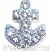 H9824 Anchor With Stones Floating Locket Charm