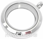 TS50 TWIST Stainless Steel  Silver Small Round Locket