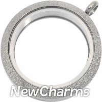 TS14 Shimmer Silver Big Round Twist Locket
