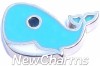 X1027 Big Blue Whale Floating Locket Charm