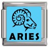 Aries Zodiac Italian Charm on Gold