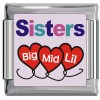 A10351 Big Mid Lil Sisters Italian Charm