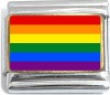 A10449 Rainbow Flag Italian Charm