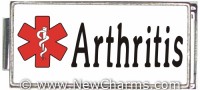 A50006 Arthritis White Medical Alert Superlink Italian Charm