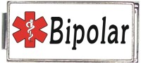 A50007 Bipolar White Medical Alert Superlink Italian Charm