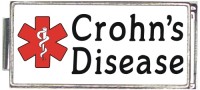 A50010 Crohns Disease White Medical Alert Superlink Italian Charm