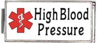 A50017 High Blood Pressure White Medical Alert Superlink Italian Charm