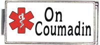 A50020 On Coumadin White Medical Alert Superlink Italian Charm