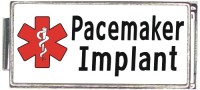 A50023 Pacemaker Implant White Medical Alert Superlink Italian Charm