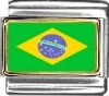Brazil Flag Italian Charm