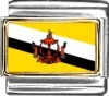 Brunei Flag Italian Charm