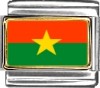 Burkina Faso Flag Italian Charm
