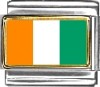 Cote d'Ivoire (Ivory Coast) Flag Italian Charm