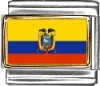 Ecuador Flag Italian Charm