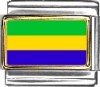 Gabon Flag Italian Charm