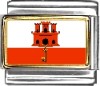Gibraltar Flag Italian Charm