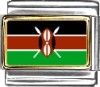 Kenya Flag Italian Charm
