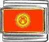 Kyrgystan Flag Italian Charm