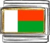 Madagascar Flag Italian Charm