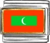 Maldives Flag Italian Charm