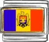 Moldova Flag Italian Charm