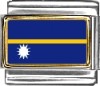 Nauru Flag Italian Charm