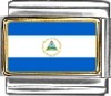 Nicaragua Flag Italian Charm