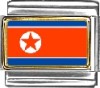 North Korea Flag Italian Charm