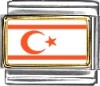 Northern Cyprus Flag Italian Charm